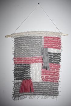 Wandteppich aus gewebter Wolle